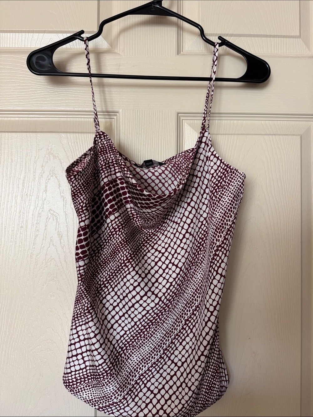 NWT - Banana Republic Burgundy and beige Patterned Cowl Neck Camisole